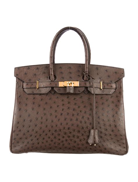 hermes birkin ostrich brown